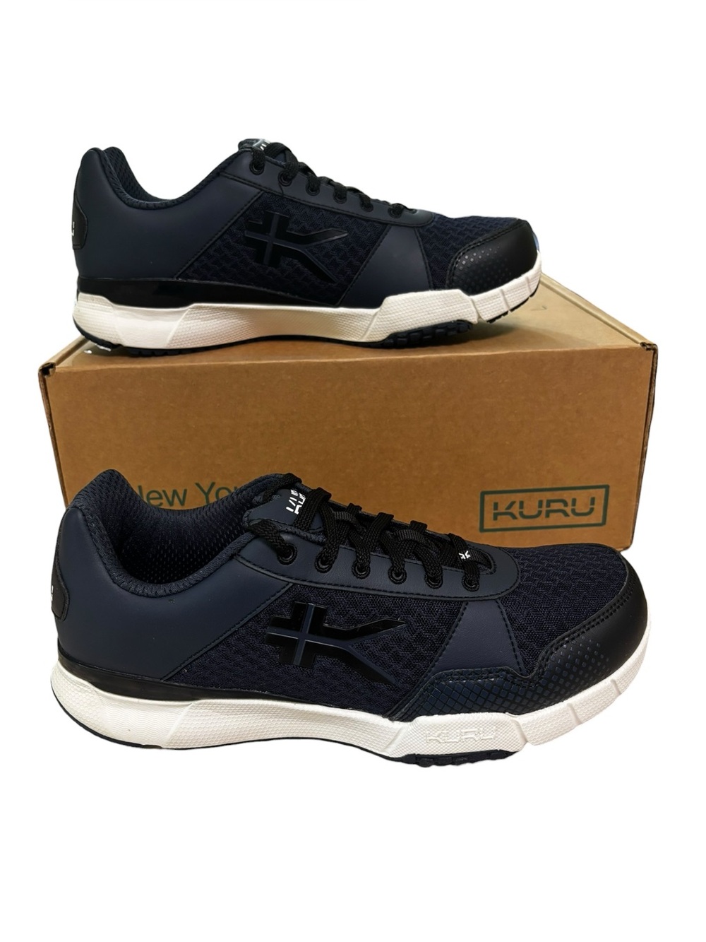 KURU Quantum Shoes Mens Size 9.5 Wide Blue Athletic Walking Sneakers Comfort